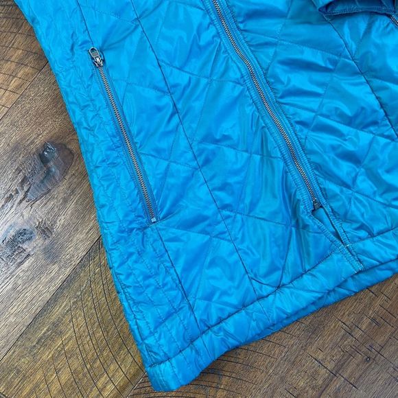 KUHL S puffer down quilted coat Teal women Primaloft long trench quilted - Picture 5 of 8
